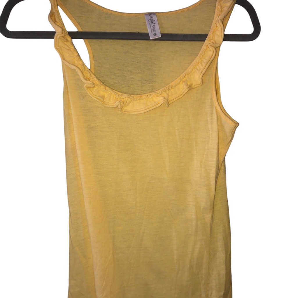 Large Active Basic Yellow Tank-Top